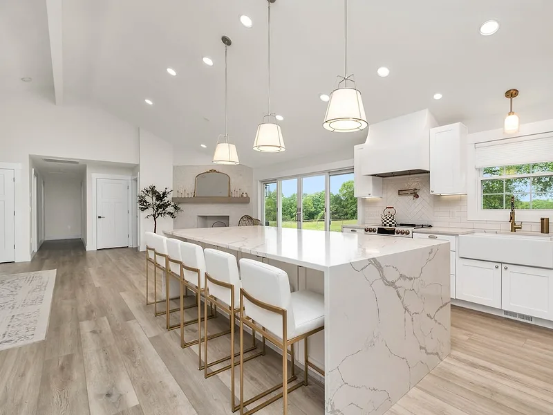 A bright modern kitchen extension